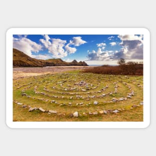 Three Cliffs Bay, Gower, Wales Sticker